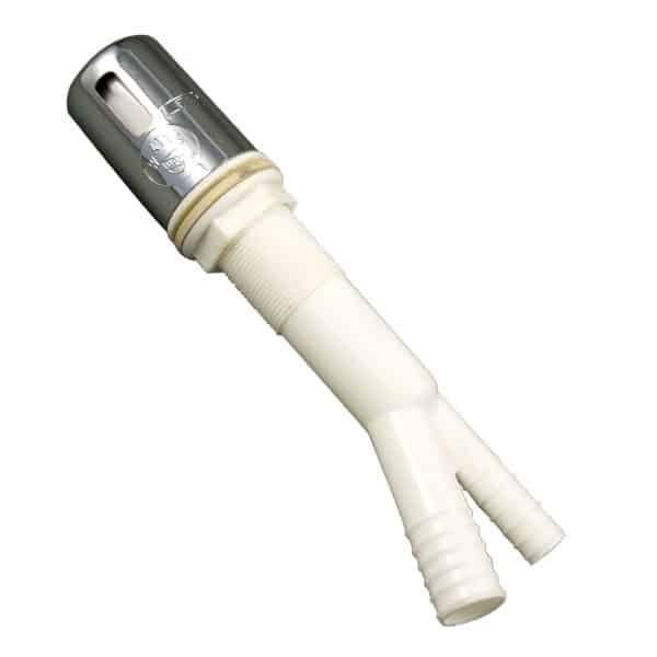 Dishwasher Air Gap with Plastic Cap - White