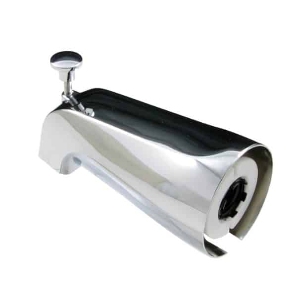 1240 Universal Bathtub Spout, 5-3/8", Zinc Body with Front Diverter