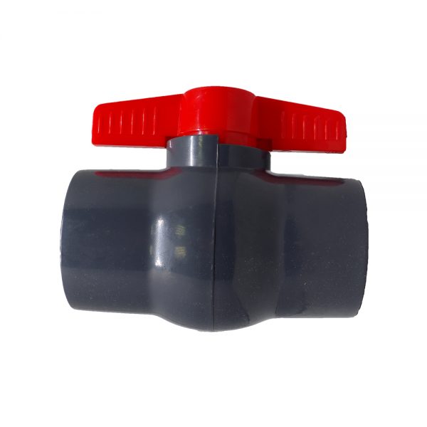 Grey UPVC Compact Ball Valve 2 inch, Socket, SANTOPRENE® Seat